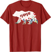 Nana Shirts By No1 Tees Nana Bear Shirt - Nana Bear Water Color Flower Grandma T-Shirt - Cranberry Red
