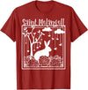 St Melangell Hares Rabbit Owner Catholic T-Shirt in Cranberry Red