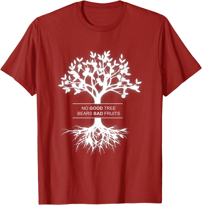 L.A. Tomfoolery No Good Tree Bears Bad Fruit T-Shirt - Cranberry Red