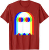Threadrock Vaporwave Psychedelic Ghost Retro Halloween Techno EDM Unisex Adults Kids T-Shirt - Cranberry Red