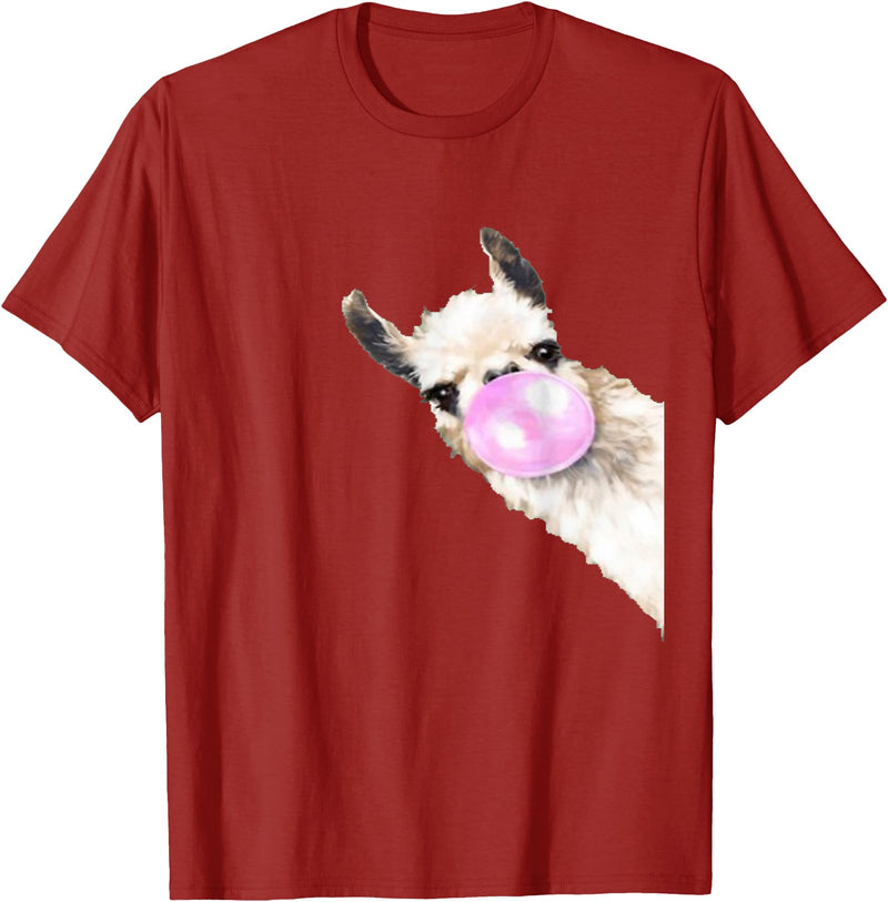 Funny Llama shirt animals costume girls mens Vintage Llama Women Shirt Llama Lovers for kids and girls T-Shirt - Cranberry Red