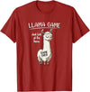 Cute Cartoon Llama Mama Gifts T Shirts & Hoodies Funny Mens Womens Kids Llama Game Don't Look At The Llama T-Shirt - Cranberry Red
