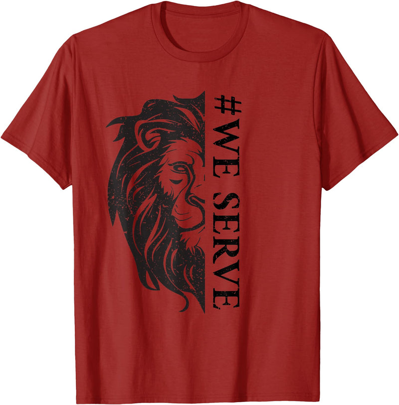 Lions international We Serve Lions outfits We Serve Lions Vintage Lions Club International T-Shirt - Cranberry Red
