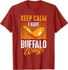Buffalo Wings Fried Chicken Hot Wing Sauce T-Shirt - Cranberry Red
