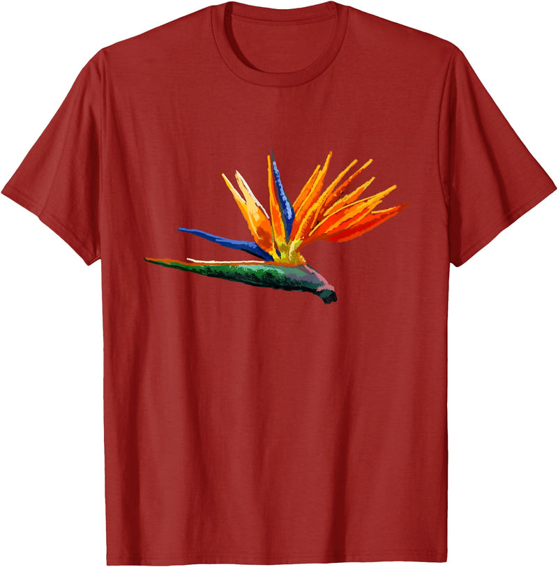 DDD Flowers Bird of Paradise Flower T-Shirt - Cranberry Red