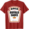 Funny Bottle Label Halloween 2024 Condiment Outfit Bold Buffalo Sauce Bottle Label Funny Halloween Costume T-Shirt -