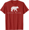 Mama Bear Shirt Cute White T-Shirt - Cranberry Red