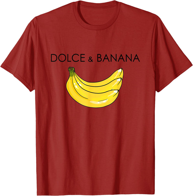 Banana Design costume for Fashion Lover Funny Banana Graphic Humor Sarcasm Fashion Trend T-Shirt - Cranberry Red