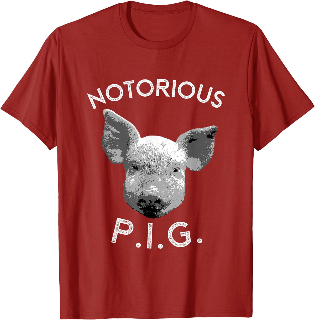 Funny Piggy Smalls Bacon Lover Floribama Shore Tee Notorious PIG Funny Pet Pig Lover Cute Farmer Gift T-Shirt - Cranberry Red