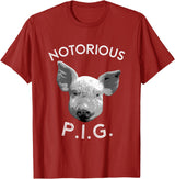 Funny Piggy Smalls Bacon Lover Floribama Shore Tee Notorious PIG Funny Pet Pig Lover Cute Farmer Gift T-Shirt - Cranberry Red