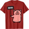 Pig Lover Shirts For Men Women Kids Pig Oink Sign Funny Hog Swine Farm Animal Men Women Kids T-Shirt - Cranberry Red