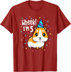 Guinea Pig Birthday by Joy Haus Guinea Pig Birthday Party Wheek Kids 5 Year Old 5th Outfit T-Shirt - Cranberry Red