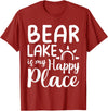Lake Gifts & Accessories Bear Lake Is My Happy Place - Camping Nature Outdoor Lake T-Shirt - Cranberry Red