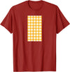 Buffalo Plaid and Checkered Squares Yellow Checkered Square Buffalo Plaid T-Shirt - Cranberry Red