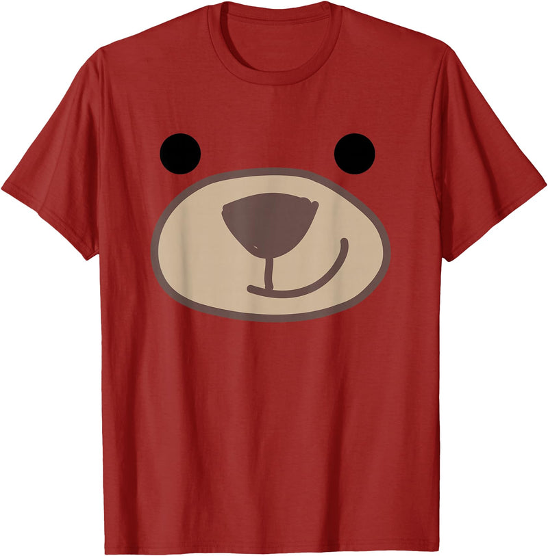 Halloween Brown Bear Animal Outfit Costume Halloween Cute Grizzly Bear Animal Costume T-Shirt - Cranberry Red