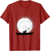 Rabbit in Moon and Moonlight T-Shirt in Cranberry Red
