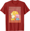 Peppa Pig Better Together Rebecca Rabbit Retro Portrait T-Shirt - Cranberry Red
