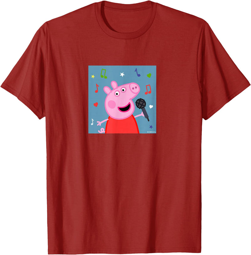 Peppa Pig - Music Album T-Shirt - Cranberry Red