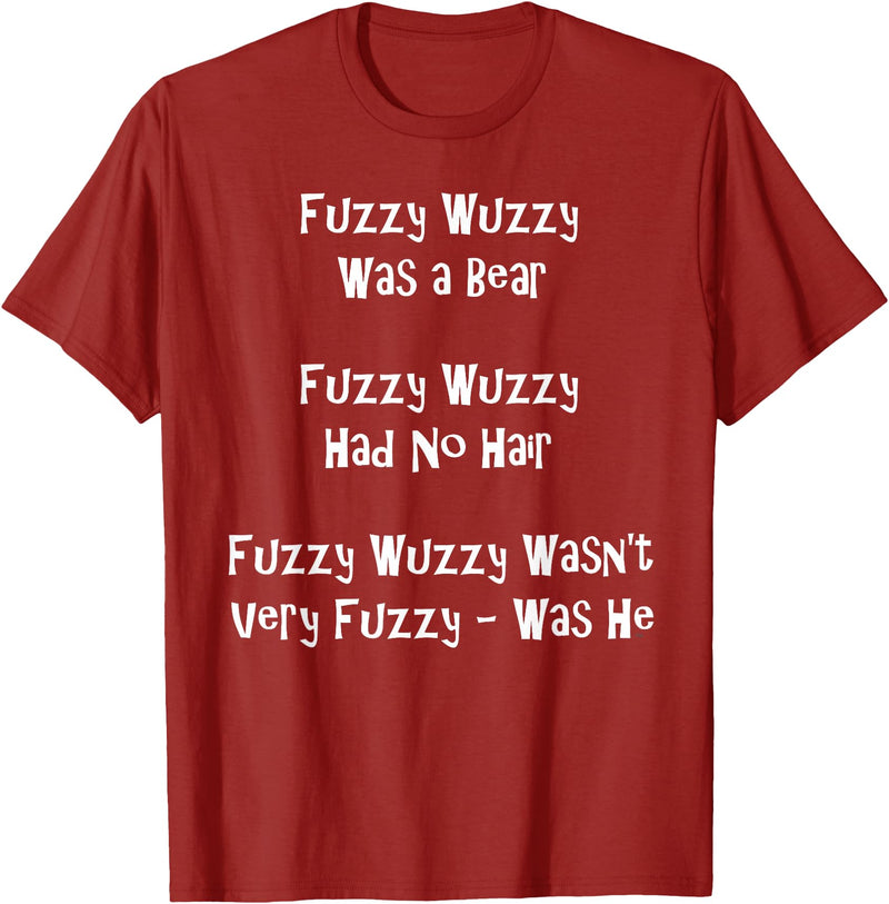 Speech Therapist Gifts - Tongue Twisters! Fuzzy Wuzzy Was a Bear... Best Tongue Twister Gift T-Shirt - Cranberry Red