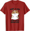 Just a Girl Who Loves Hamsters T-Shirt - Cranberry Red