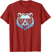 papa Grizzly in sunglasses Papa Bear Vintage Graphic T-Shirt - Cranberry Red