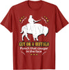 Guy on a Buffalo ~ Punch that Cougar in the Face T-Shirt - Cranberry Red