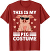Funny Pig Costume For Women Or Girls This is My My Pig Costume Women Pig Stuff Funny Farmer Girl T-Shirt - Cranberry Red