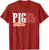 Best Hilarious Pig and Bacon Definition Funny Gift Pig A Magical Creature That Turns Vegetable Into Bacon Quote T-Shirt - Cranberry Red