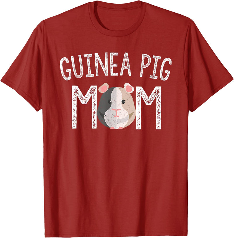 Guinea Pig Mom Gifts Guinea Pig Mom Guinea Pig Lover Gifts Mama Mother T-Shirt - Cranberry Red