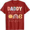Funny Rainbow 1st Birthday Girl Matching Daddy of Little Miss Onederful First Birthday Boho Rainbow T-Shirt - Cranberry Red