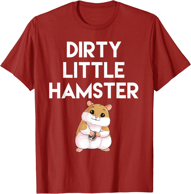 Dirty Little Hamster Cute Hamster Picture T-Shirt - Cranberry Red