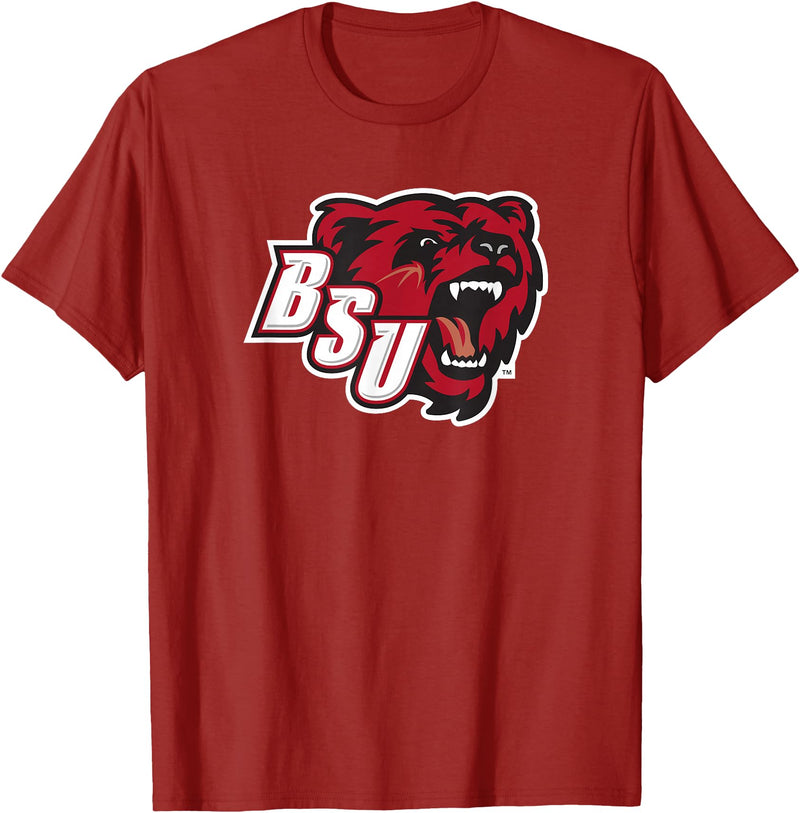 Bridgewater State University Gear - Steve State Bridgewater State University BSU Bears Logo T-Shirt - Cranberry Red