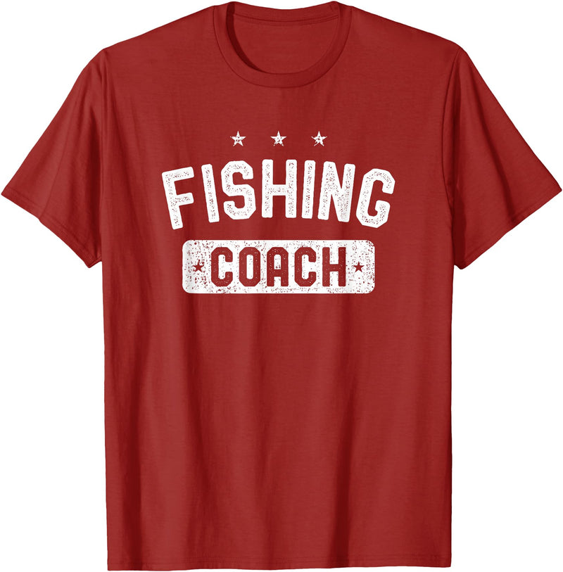 Fishing Coach Clothing Fishing Coach Vintage Fishing T-Shirt - Cranberry Red