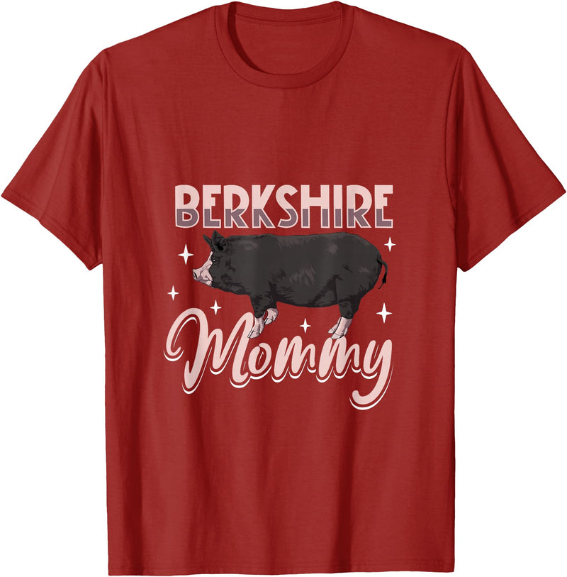 Creative Berkshire Pig designs Berkshire Pig Mommy T-Shirt - Cranberry Red
