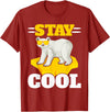 Polar Bear Antartica Arctic SteMi Apparel Stay Cool Polar Bear Arctic Animal Ice Bear Lover T-Shirt - Cranberry Red