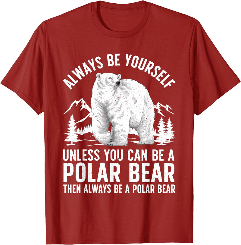 Polar Bear Gift Polar Bear Accessories & Stuff Cool Polar Bear Design For Men Women Animal Polar Bear Lover T-Shirt - Cranberry Red
