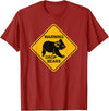 Australia Retro Koala Co. Koala Bear Warning Sign - Drop Bears Funny Koalas Australia T-Shirt - Cranberry Red