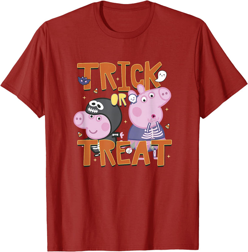 Peppa Pig Halloween Trick-or-Treat Spooky Costume Siblings T-Shirt - Cranberry Red