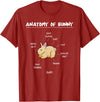 Anatomy of Bunny Rabbit T-Shirt in Cranberry Red
