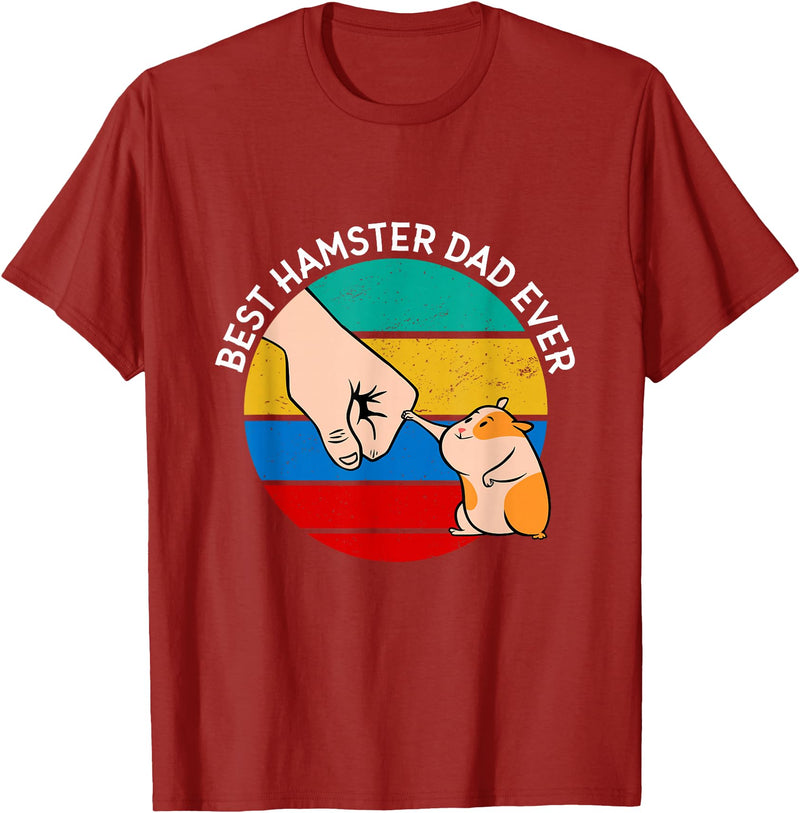Best Hamster Dad Ever T-Shirt - Cranberry Red