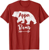 Mens Funny Appa Bear Father's Day Shirt T-Shirt - Cranberry Red