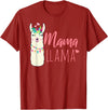 ADVENTURE ALPACA LLAMAS Designs MAMA LLAMA Funny Mother Lamas Meme T-Shirt - Cranberry Red