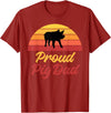 Pig Lover Gifts & Accessories Proud Pig Dad Pig Owner Pig Farmer Pig Father T-Shirt - Cranberry Red