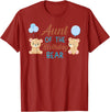 Family Birthday Bear Gifts Aunt of The Birthday Boy Bear 1st Birthday Party Boy T-Shirt - Cranberry Red