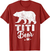 Titi Bear Fathers Day T-Shirt Mens Funny Titi Bear Father's Day Shirt T-Shirt - Cranberry Red