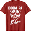 Boom-Pa Bear Funny Gifts Apparel Boom-Pa Bear Wearing Cool Sunglasses Fathers Day Gift T-Shirt - Cranberry Red