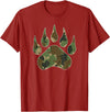 Camo Lover Camo Bear Claw Camouflage for Men Women T-Shirt - Cranberry Red