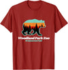 Retro Vintage WA Summer Camping & Hiking Souvenir Woodland Park Zoo Washington Tourist T-Shirt - Cranberry Red