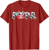 ETHRLO cow im one birthday decorations Shirts Papa Cow Print Cowboy Animal Pattern Farmer Cow Father Papa T-Shirt -
