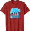 Wild Animal Alaska State Animal Polar Bear Ice Souvenir T-Shirt - Cranberry Red